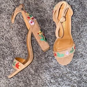 Shoe Republica LA Embroidered Heel